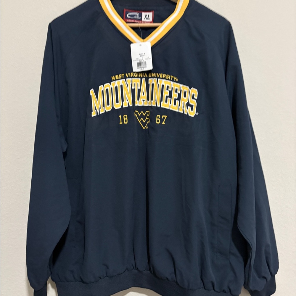 #100 NWT West Virginia Mountaineers Sweatshirt / Pullover Men's XL Navy Blue